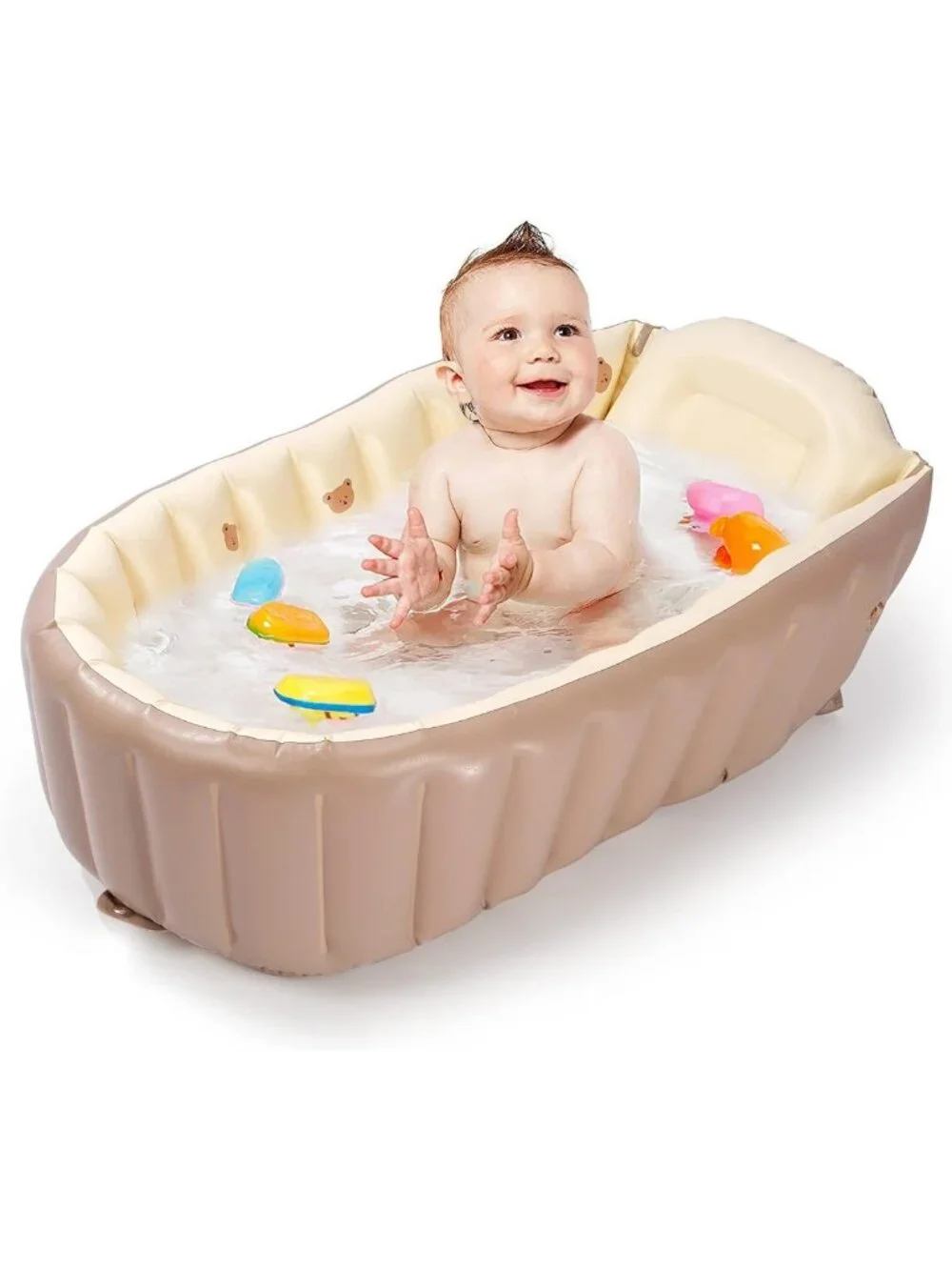 Portable Inflatable Bathtub for Toddlers - Easy Storage Baby Tub with Air Pump